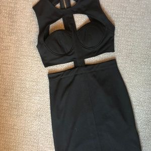 Black dress with cutouts